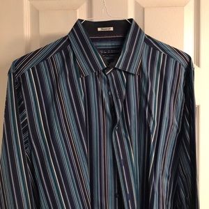 BUGATCHI shapes fit striped shirt